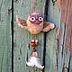 Owl Spirits of the Barn - a wind-catcher, a lucky charm, Stuffed Toys, Moscow,  Фото №1
