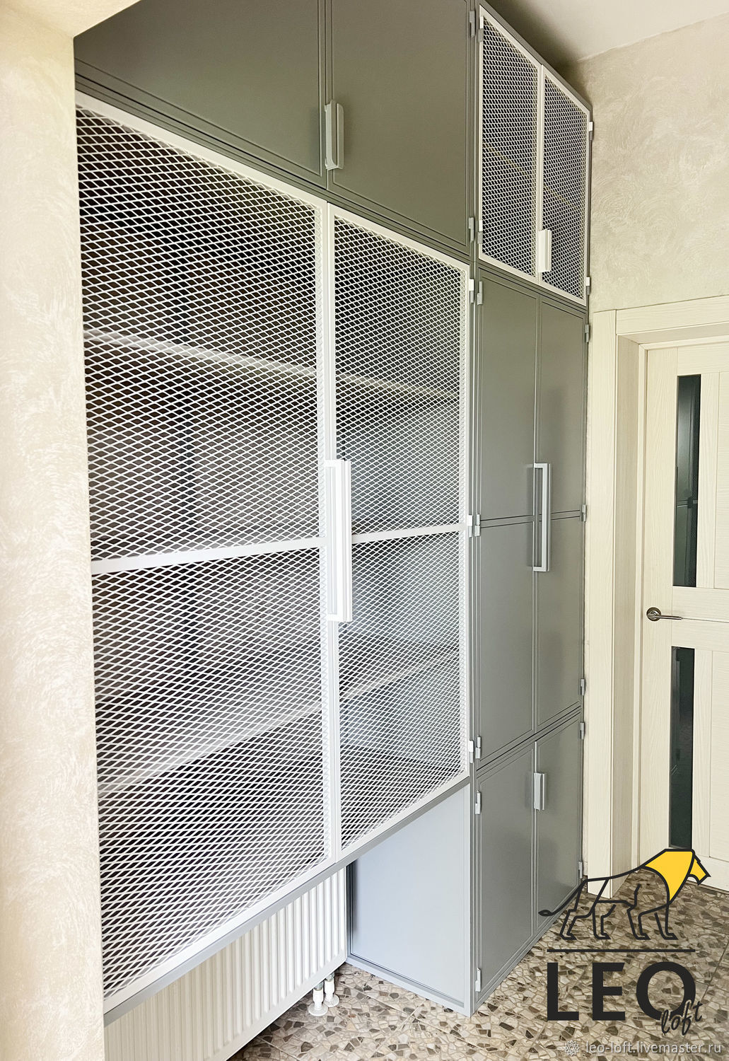 Шкаф лофт из металла на заказ LF-689 – заказать на Ярмарке Мастеров ...