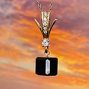 Украшения handmade. Livemaster - original item Buy a pendant with a black diamond 
