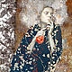 Сон о прятках в саду 100х100 см (рыжий, синий) интерьерная картина, Картины, Санкт-Петербург,  Фото №1