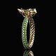Кольцо «Сфинкс» из золота 585 с изумрудами. Кольца. BUGAKOV jewelry. Интернет-магазин Ярмарка Мастеров.  Фото №2