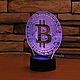 Биткоин (Bitcoin) - гравировка с подсветкой. Открытки. Аня Гравировка с подсветкой Firefly (Firefly-kirov). Ярмарка Мастеров.  Фото №4
