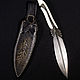 Knife 'Feather' made of Damascus steel, Knives, Chrysostom,  Фото №1