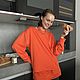 Заказать Толстовка оранжевого цвета. SILVASHI STORE. Ярмарка Мастеров. . Джемперы Фото №3
