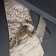 Tie 'Snow leopard' hand painted, Ties, Chelyabinsk,  Фото №1
