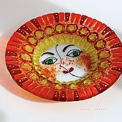 Посуда handmade. Livemaster - original item Plates: glass fusing Sun. Handmade.