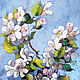Flowering Apple tree branch painting Reproduction print, Pictures, St. Petersburg,  Фото №1