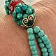 A set of bracelets: Turquoise and coral bracelet, to choose from. Bracelet set. Valerija. Online shopping on My Livemaster.  Фото №2
