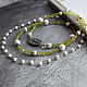 Necklace and choker set with pearls and chrysolite. Necklace. Solanda. My Livemaster. Фото №4