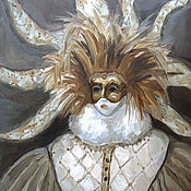 Картины и панно handmade. Livemaster - original item Carnival Oil Painting 30 x 40 cm Italy Masquerade Venice. Handmade.