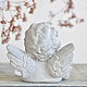 Задумчивый ангел мини, настольная статуэтка из бетона винтажный стиль. Статуэтки. A Z O V • G A R D E N. Ярмарка Мастеров.  Фото №6