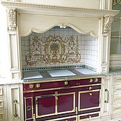 Для дома и интерьера ручной работы. Ярмарка Мастеров - ручная работа Tiles and tiles: Apron for the Baroque kitchen. Handmade.