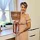 Настольная лампа плетёная. Абажуры и плафоны. БеМоль - изделия из бумажной лозы. Ярмарка Мастеров.  Фото №4