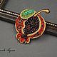 Brooch "Juicy pomegranate", Brooches, Magnitogorsk,  Фото №1