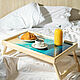 Tray breakfast table in bed with a picture of the sea. Trays. bottiart. Online shopping on My Livemaster.  Фото №2