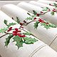 Napkin with embroidery ' Holly», Christmas gifts, Moscow,  Фото №1