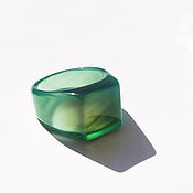 Украшения handmade. Livemaster - original item 20 Green Chalcedony Signet Ring. Handmade.