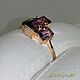 Order Ring 'Baguettes-amethyst' gold 585, amethysts. VIDEO. MaksimJewelryStudio. Livemaster. . Rings Фото №3