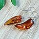 Order Amber. Earrings 'Perchiki' amber silver. Frollena II. Natural Baltic amber. Livemaster. . Earrings Фото №3