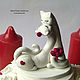 Фигурки на свадебный торт из полимерной глины (коты), Декор торта, Москва,  Фото №1