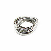 Украшения handmade. Livemaster - original item Triple silver ring, ring around the finger style. Handmade.