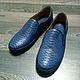 Slip-ons made of genuine Python leather and calfskin, in stock!, Slip-ons, St. Petersburg,  Фото №1