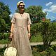 Льняное платье "Латте" Бохо-стиль. Платья. Евгения (podium-life). Ярмарка Мастеров.  Фото №4