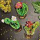Брошь бисер Кактус. Брошь-булавка. Светлана Сычугова. Ярмарка Мастеров.  Фото №4