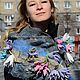 шарф-воротник валяный "Весна на Алтае". Шарфы. Светлана Абрамова (svetychek). Ярмарка Мастеров.  Фото №4