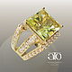 Made to order. Status gold ring with citrine luxury author's cut 7.71 Carat!
