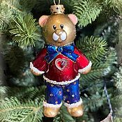 Сувениры и подарки handmade. Livemaster - original item Christmas decorations: Bear with a heart.. Handmade.