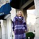 Oversize coat with Snood ' Lavender cage'. Coats. Alexandra Maiskaya. Online shopping on My Livemaster.  Фото №2