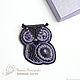 A beaded brooch Owl purple amethyst. Brooches. Marina Brusinenko - Jevelry. Online shopping on My Livemaster.  Фото №2