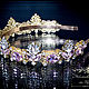 Тиара-корона свадебная «Jasmina»  в стиле DOLCE & GABBANA ободок. Ободки. Girandole. Ярмарка Мастеров.  Фото №5
