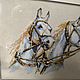 Order The picture is embroidered the cross of the Two horses Embroidery krestikom. sweet-home11. Livemaster. . Pictures Фото №3