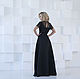 Evening dress black floor-length dress. Dresses. Дизайнерские платья Valensia Atelier. My Livemaster. Фото №4
