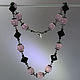 Short necklace with agate and rose quartz, Necklace, Moscow,  Фото №1