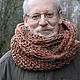 Snood male female red 'Rock'n'roll' (pure wool). Snudy1. IRINA GRUDKINA Handmade Knitwear. My Livemaster. Фото №10