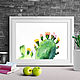 Цветущий кактус Акварель, картина с кактусом. Картины. WaterColorForever. Ярмарка Мастеров.  Фото №4