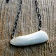 Necklace 'Big white Fang'. Pendants. Transparent world. Online shopping on My Livemaster.  Фото №2