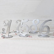 Свадебный салон handmade. Livemaster - original item Silver table numbers (numbering of tables for a wedding). Handmade.