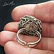 Кольцо с лунным камнем женское регулируемое! Dark Moon Ring. Перстень. Кулоны, гребни и другие украшения с камнями ручной работы (del-moro). Ярмарка Мастеров.  Фото №14