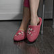 Felted Slippers womens pink, Slippers, Chelyabinsk,  Фото №1