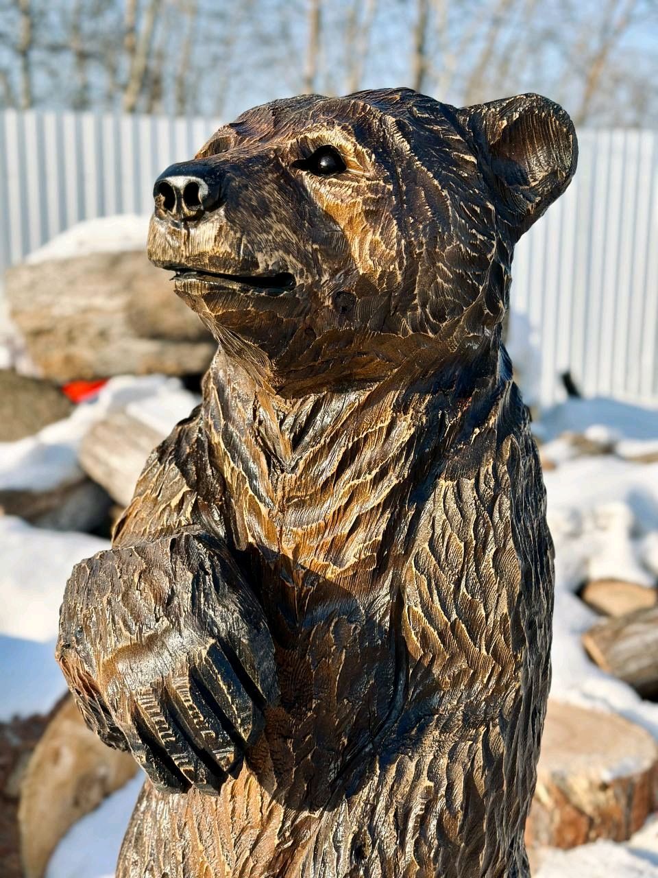 Бетонные садовые и парковые фигуры медведей, купить фигуру медведя из бетона в Москве