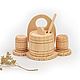 Sugar bowl wooden cedar. Set for sugar, salt, pepper, Sugar Bowls, Tomsk,  Фото №1