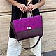 Заказать Сумка Helen фиолетовая кожа/замша. Shapely Bags - Сумки с душой Питера. Ярмарка Мастеров. . Классическая сумка Фото №3