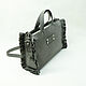 Сумка Geometry Bag Grey Lili. Классическая сумка. Сумки из кожи ANGELDEMONS  design. Ярмарка Мастеров.  Фото №4