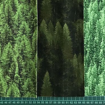 Материалы для творчества ручной работы. Ярмарка Мастеров - ручная работа Американские ткани Хвойный ЛЕС 5, Хлопок США. Handmade.