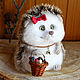 Order Hedgehog with basket. handmade toys by Mari (handmademari). Livemaster. . Stuffed Toys Фото №3