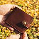 Bifold brown leather wallet, Wallets, Volzhsky,  Фото №1